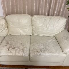 【無料】早い者勝ち★カウチソファー　ニトリ　白色★の画像