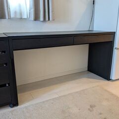 IKEA MICKE ミッケ デスク ブラックブラウン 142x...