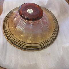 お話し中　ガラス大皿　花器にも　未使用保管品の画像