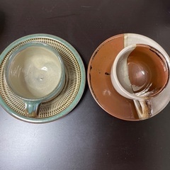 ★恐らくどちらも小石原焼き　ティーカップ★