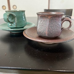 ★恐らく小石原焼き　茶の取手小さなカケあり　ティーカップセット　...