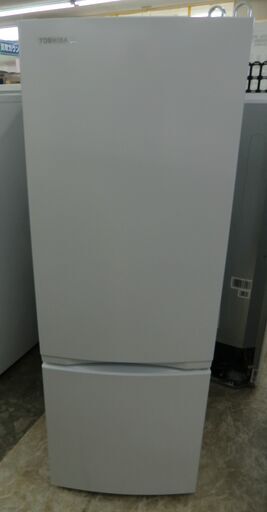 TOSHIBA 2ドア冷蔵庫 自動霜取り 170L 2022年製 GR-T17BS(W)