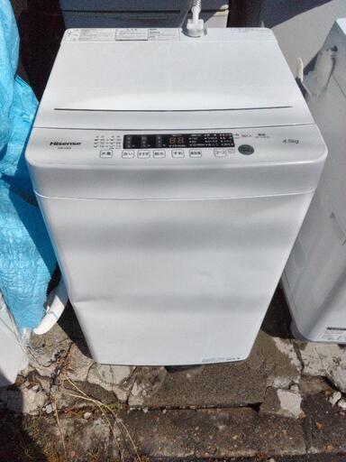 【Ko13】ハイセンス Hisense 全自動電気洗濯機 4.5㎏ HW-K45E　２０２０年製