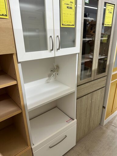 ジモティ来店特価!!　　スリム食器棚　ニトリ　ホワイト　　J-0959