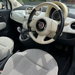 フィアット５００ 白 ガラスルーフ