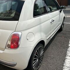 フィアット５００ 白 ガラスルーフの画像