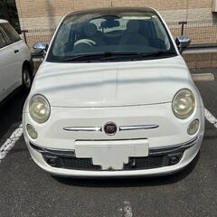 フィアット５００ 白 ガラスルーフの画像