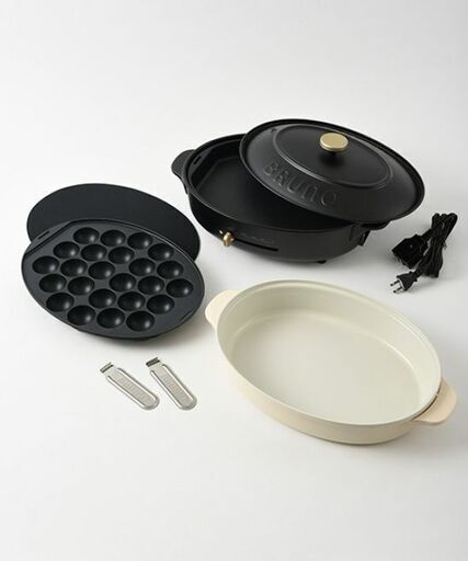 【BRUNO ホットプレート】定価18,700円  オーバルホットプレート ブルーノ たこ焼き ブラック