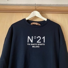 新品 ヌメロヴェントゥーノ トレーナー スウェット ネイビー 38 ロゴ 長袖