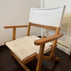【木製 ローチェア 2脚】キャンプ ロースタイル 
アウトドアの画像