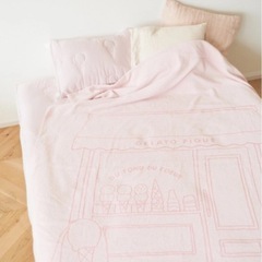 gelato pique【Sleep】アイスショップ柄 タオルケットの画像
