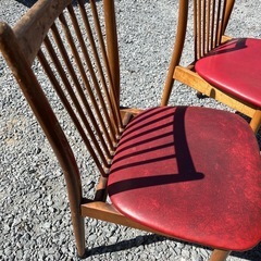 トーア商事　松田家具　ビンテージダイニングテーブル　椅子セットの画像