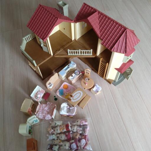 【小物を追加】シルバニア　赤い屋根のお家