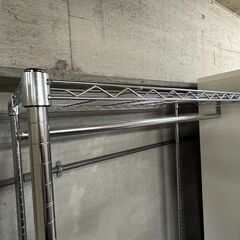 リサイクルショップどりーむ天保山店　No14358　メタルラック　スチールラック　ハンガーラック　の画像