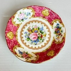 s0919603 ROYAL ALBERT ロイヤルアルバート カップ&ソーサー ピンク 花柄 海外ブランド 現状品 インテリア 皿 カップ 食器 中古品の画像