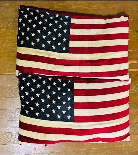 アメリカフラッグ ピロー　枕　クッション　2点 セット