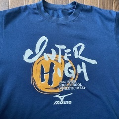 Mizuno 2004年インターハイアスリートミート Tシャツ ネイビーの画像