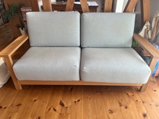 お値下げしました　無印良品　ソファー　2.5シーター　木製フレーム