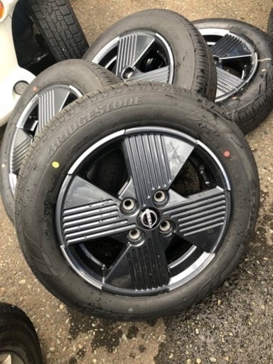 日産サクラ、新車外し、155/65R14 ecopia  EP150 ブリヂストン 4本、ホイール付き