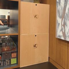 木箱 収納家具 飾り棚 ディスプレイ台 スライド扉付き