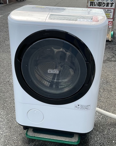 【RKGSE-201】特価！日立/ヒートリサイクル 風アイロン/ビッグドラム/BD-NX120BR/中古品/2018年製/当社より近隣地域無料配達
