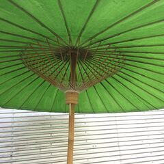 ☆425☆野点傘　お茶会　野立傘　和傘　茶屋　茶席　茶道具　竹　特大　傘　大傘　和風　収納袋の画像