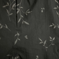 ミスオンワード　黒の草柄半袖ロングワンピース　11 Lの画像