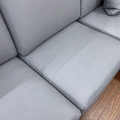 札幌 東区 blocco/ブロッコ L字ソファ (約)幅240×奥行150×高さ90cm ブルー系 ３人掛け 家具 リビング 北海道 オーダーソファ 高品質 オリジナルソファの画像