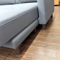 札幌 東区 blocco/ブロッコ L字ソファ (約)幅240×奥行150×高さ90cm ブルー系 ３人掛け 家具 リビング 北海道 オーダーソファ 高品質 オリジナルソファの画像