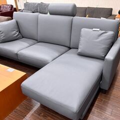 札幌 東区 blocco/ブロッコ L字ソファ (約)幅240×奥行150×高さ90cm ブルー系 ３人掛け 家具 リビング 北海道 オーダーソファ 高品質 オリジナルソファの画像