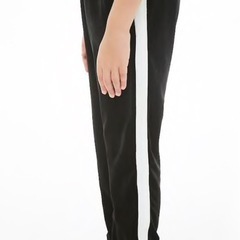 FOREVER21 Girls サイドライン ボトムス ブラック 1点の画像