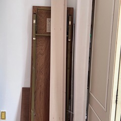 板　３枚　長いです！　棚　リホーム　などに！加工板　白２枚　茶色...