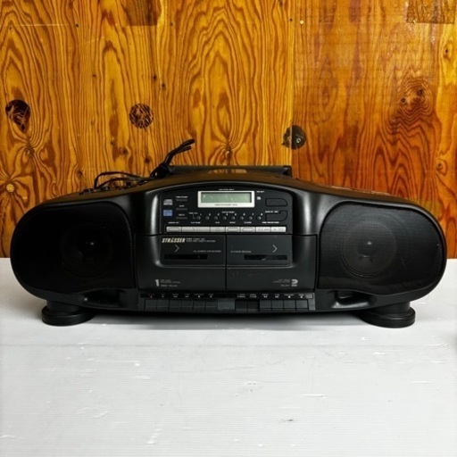 s0919606 通電確認済 CD動作確認済 AIWA STRASSER CD カセット ラジオ レコーダー カラオケ機能付き CSD-SR3 オーディオ機器 レトロ 中古品