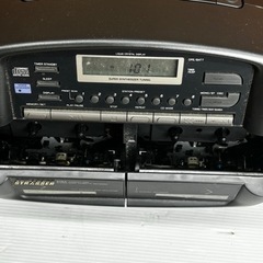 s0919606 通電確認済 CD動作確認済 AIWA STRASSER CD カセット ラジオ レコーダー カラオケ機能付き CSD-SR3 オーディオ機器 レトロ 中古品の画像