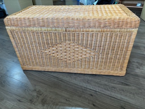 ラタン　ベンチ　収納　美品