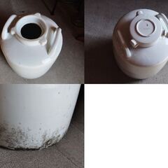 レトロ 陶器 酒樽 醤油樽 甕 かめ オブジェ 置物　/TJ-2012 1Fの画像