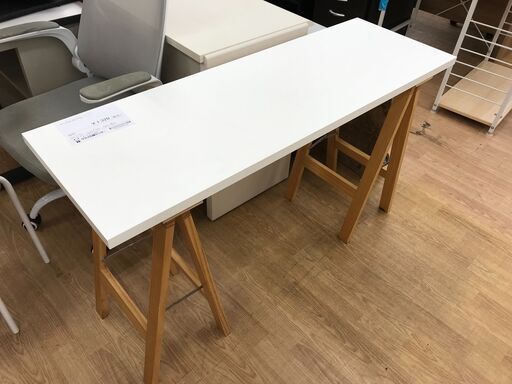 ★ジモティ割あり★  テーブル ホワイト H71×W120×D40 クリーニング済み KJ6213