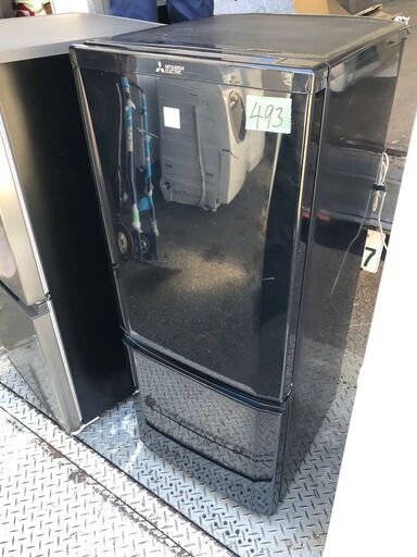 北九州市内配送設置無料✨ 三菱 【右開き】146L 2ドアノンフロン冷蔵庫 keyword キーワードブラック MR-P15EA-KK