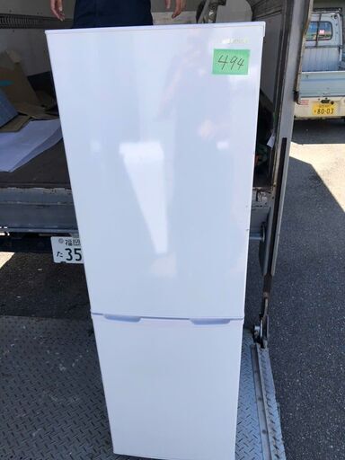 北九州市内配送設置無料✨494　アイリスオーヤマ 冷蔵庫 162L 家庭用 幅47.4cm 冷凍室 62L 右開き スリム ホワイト AF162L-W