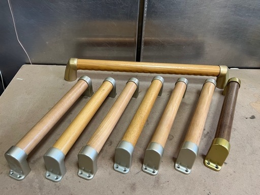階段で使われていた　手摺　32Φ　およそ30cm 7本　50cm 1本 まとめて　中古品 ④