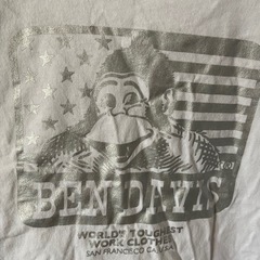早い者勝ち！大量まとめ割？！美品♡BEN  DAVIS シルバープリントtシャツ(M)の画像