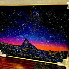 アート　絵画　夜景　水晶絵　アートパネルの画像