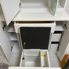 大塚家具 ドレッサー 白 三面鏡