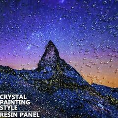 アート　絵画　夜景　水晶絵　アートパネルの画像