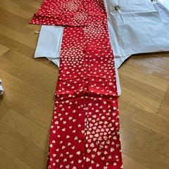 リメイク　端切れに！お古の着物【ハート】