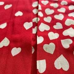 リメイク　端切れに！お古の着物【ハート】の画像