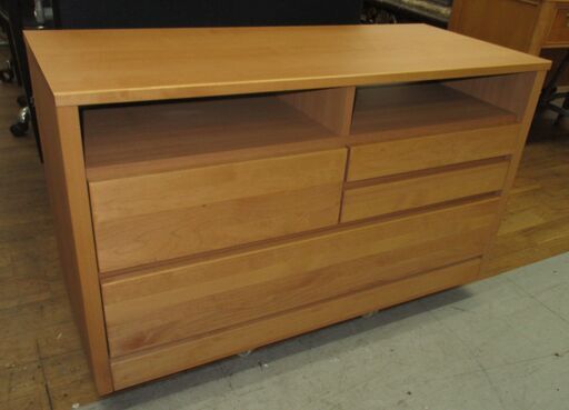 R051 国産 サンコウ ティアラ 105-2NA AVチェスト,TVボードチェスト、幅105cm Used・美品