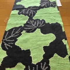 リメイク　端切れに！お古の着物【黒×黄緑】の画像