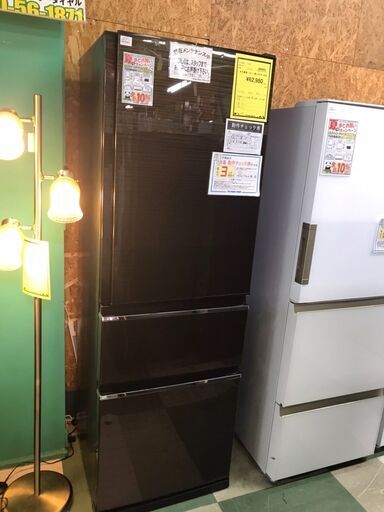 三菱　ミツビシ　冷蔵庫　MR-CX37D　2018年製　365L　3ドア　大容量　クリーニング済み　チェック済み　ジャングルジャングル貝塚店　貝塚市　二色浜