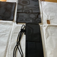 リメイク　端切れに！お古の着物【喪服用帯セット】